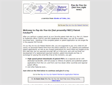 Tablet Screenshot of patentfetcher.com
